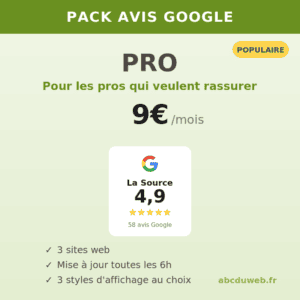 Pack Avis Google — Pro